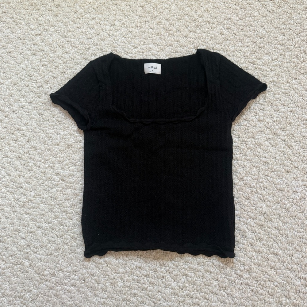 aritizia wilfred black short sleeve